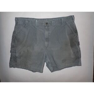 Vintage Carhartt Canvas Carpenter Shorts Gray 44 Workwear Duck Canvas USA